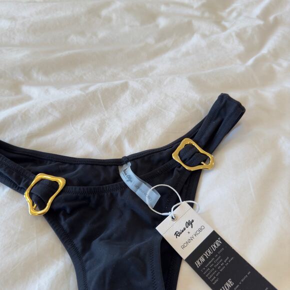 NWT RONNY KOBO x REINA OLGA Cage Bikini Bottom in Black Size S / 1 - Picture 3 of 7